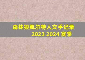 森林狼凯尔特人交手记录 2023 2024 赛季